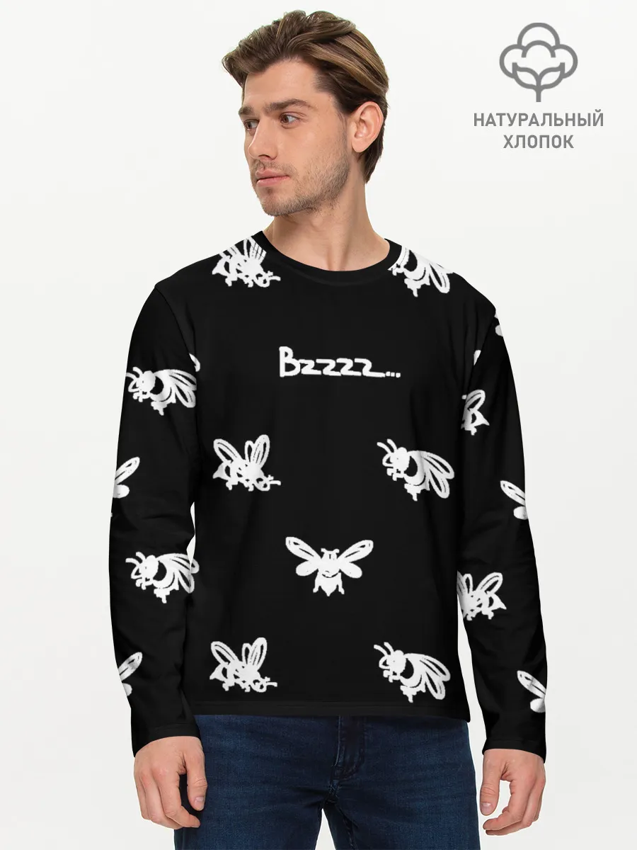 Мужской лонгслив базовый / Пчёлки