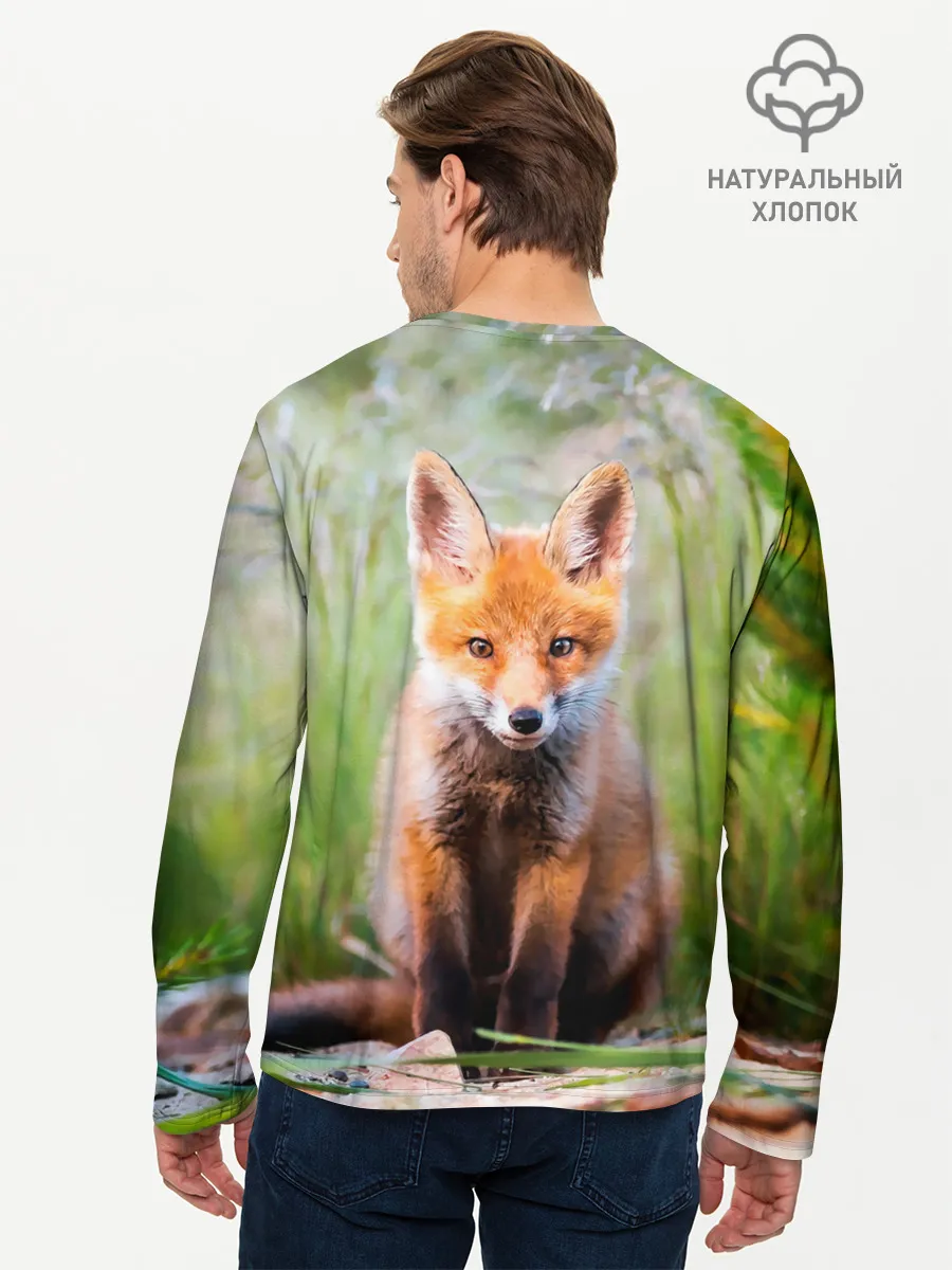Мужской лонгслив базовый / Лисичка