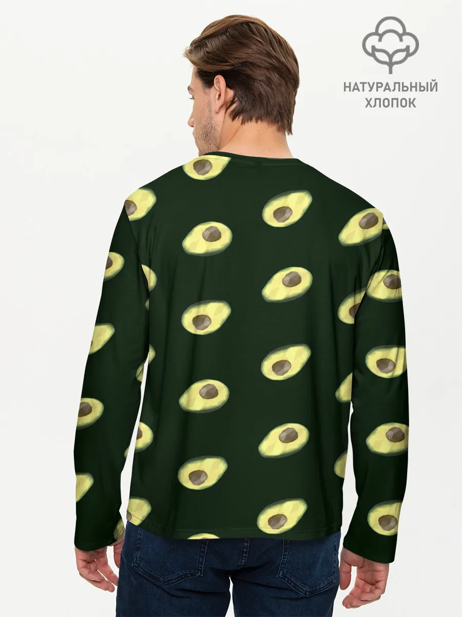 Мужской лонгслив базовый / Авокадо