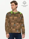 Мужской лонгслив базовый / Minecraft камуфляж