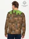 Мужской лонгслив базовый / Minecraft камуфляж