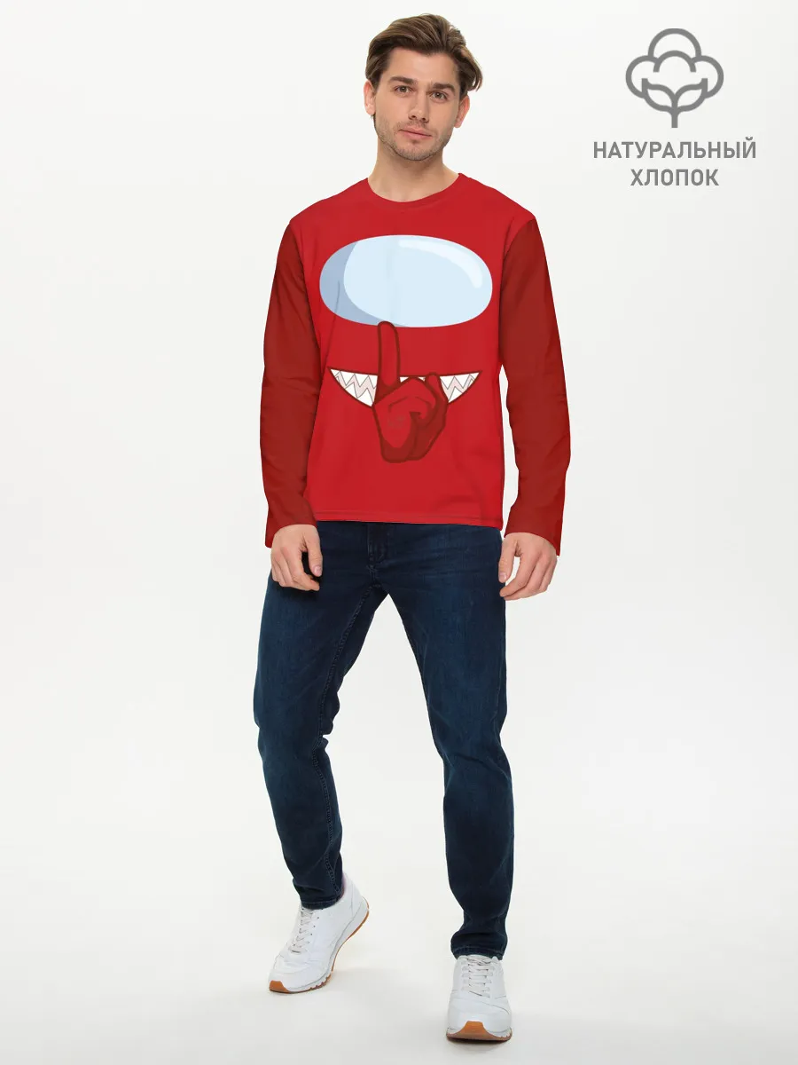 Мужской лонгслив базовый / AMONG US | RED IMPOSTOR