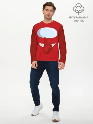 Мужской лонгслив базовый / AMONG US | RED IMPOSTOR