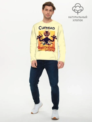 Мужской лонгслив базовый / Cuphead