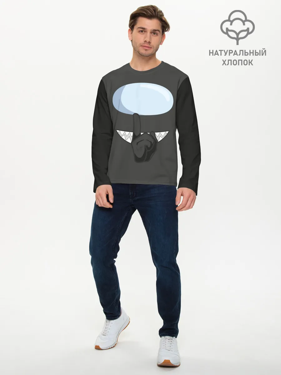 Мужской лонгслив базовый / AMONG US | BLACK IMPOSTOR