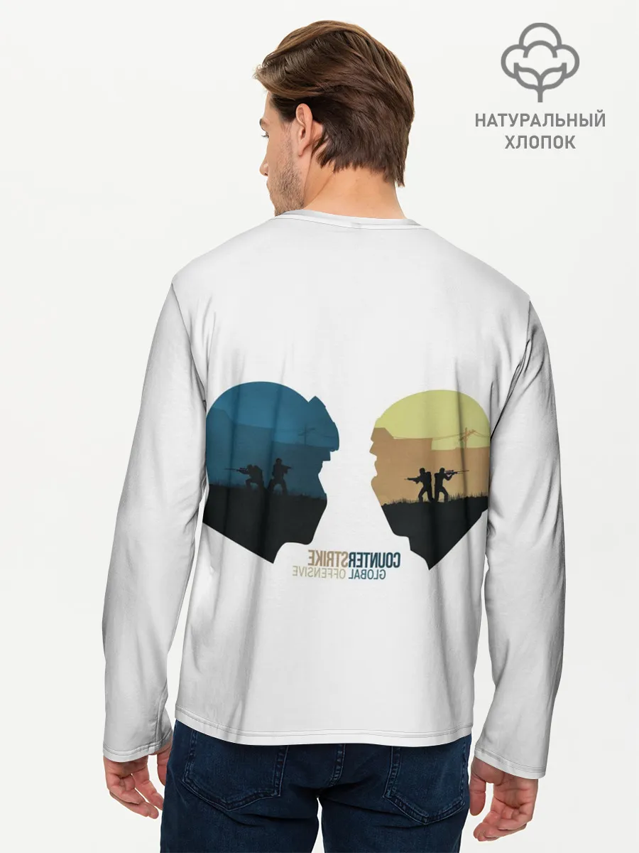 Мужской лонгслив базовый / Counter strike