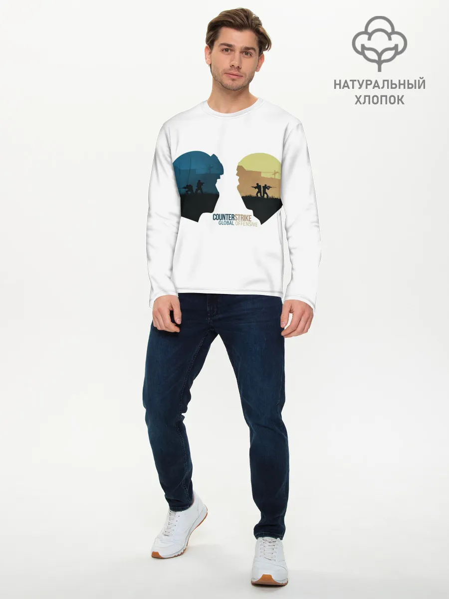 Мужской лонгслив базовый / Counter strike