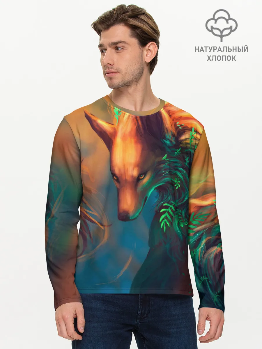 Мужской лонгслив базовый / Волшебная лиса