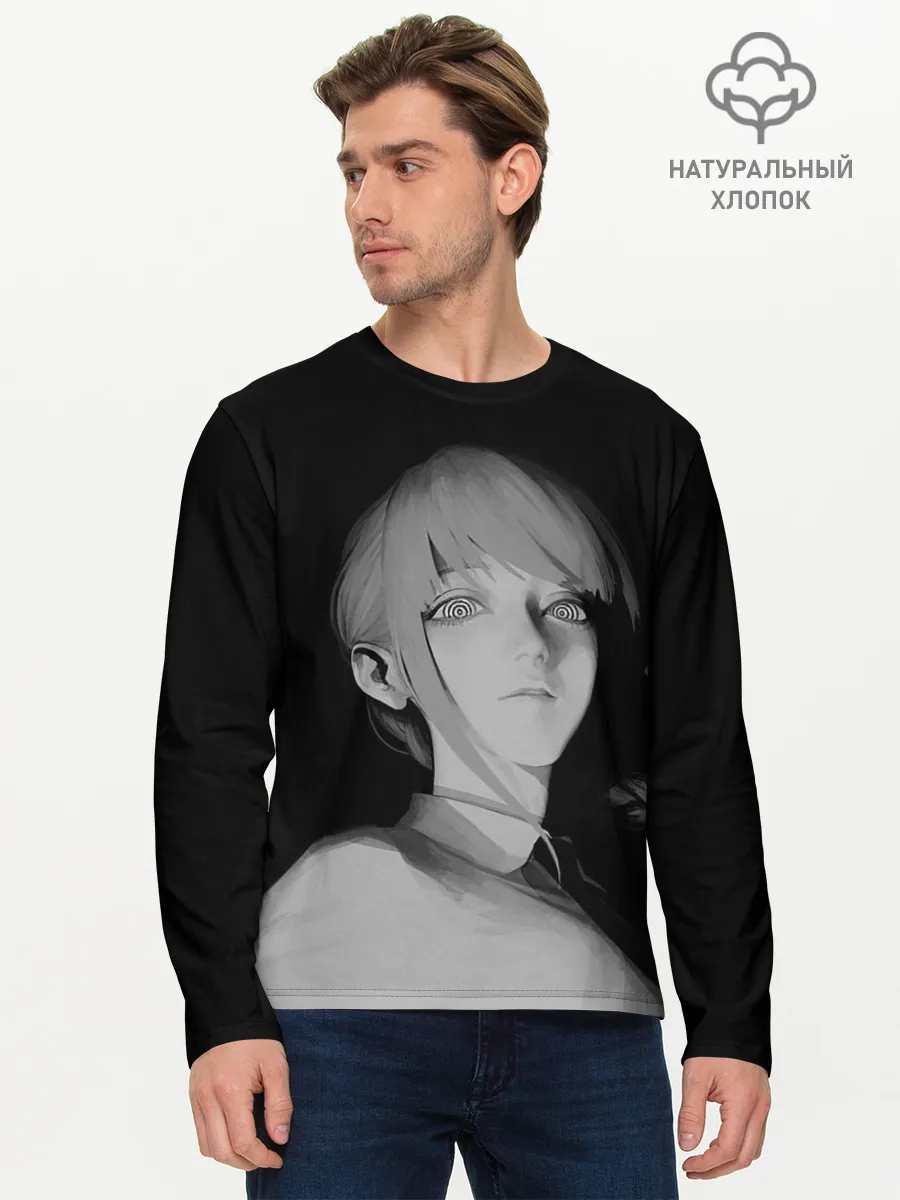 Мужской лонгслив базовый / Makima Chainsaw Man 3D модель