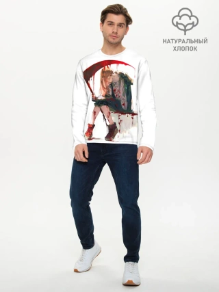 Мужской лонгслив базовый / Человек Бензопила Аниме