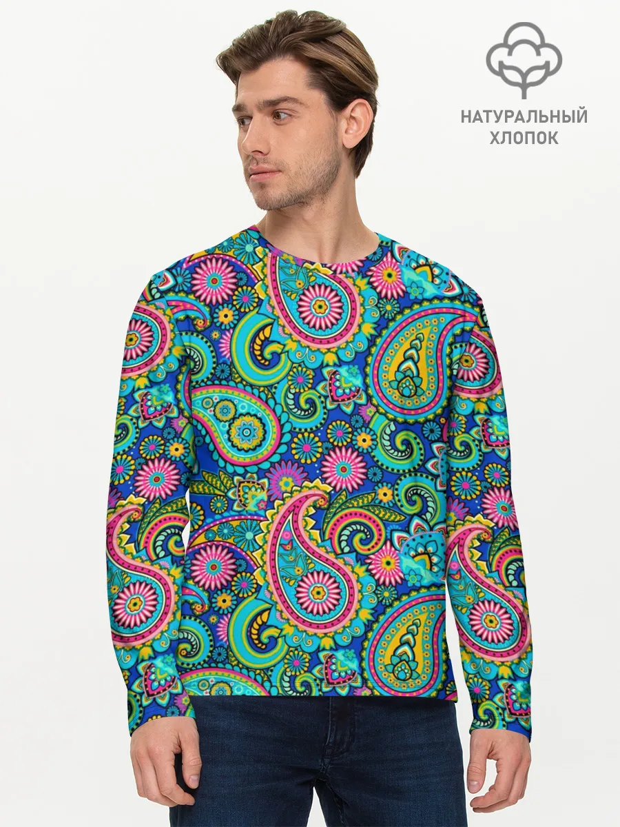 Мужской лонгслив базовый / Славянские Узоры