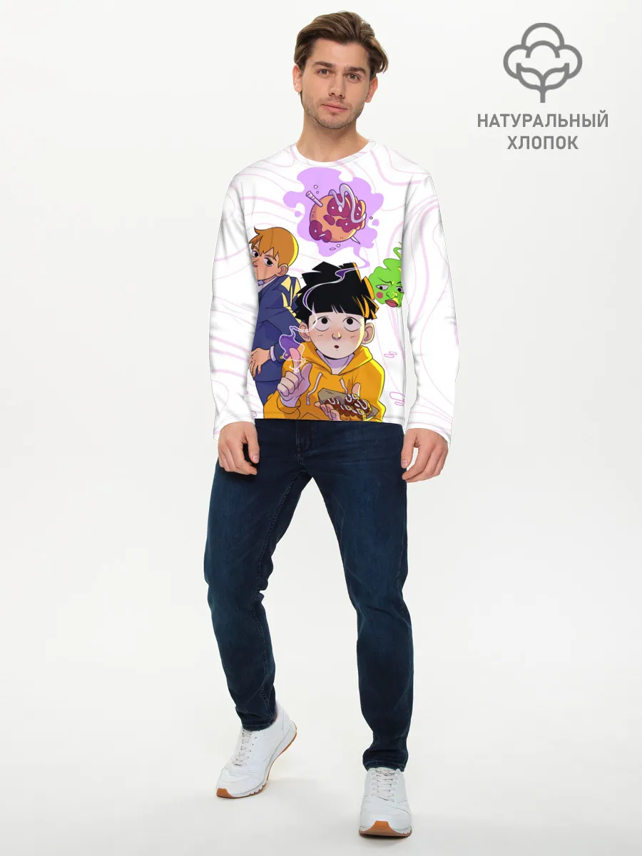 Мужской лонгслив базовый / Моб Психо 100