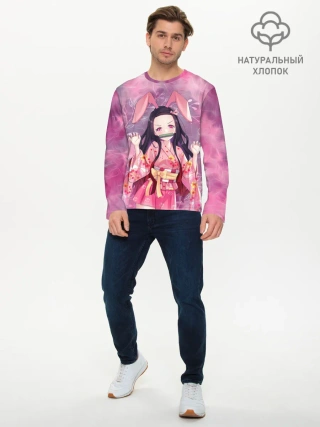 Мужской лонгслив базовый / Незуко Камадо