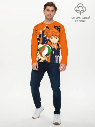 Мужской лонгслив базовый / Волебольная команда из аниме HAIKYUU!!