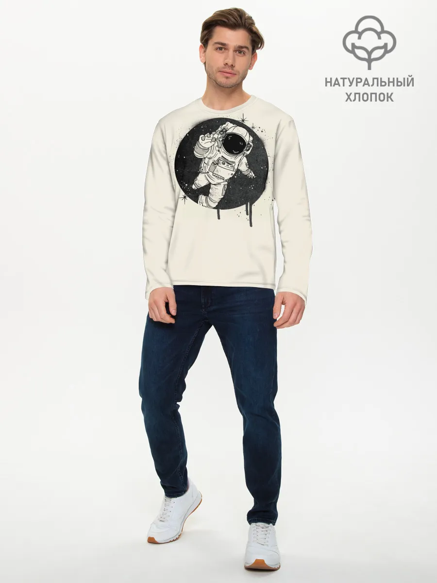 Мужской лонгслив базовый / Тёмный космос