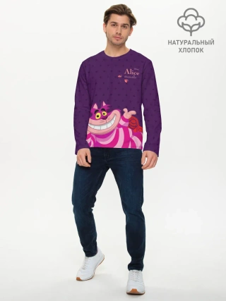 Мужской лонгслив базовый / Чеширский Кот