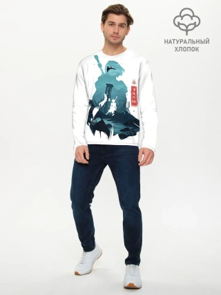 Мужской лонгслив базовый / NIER AUTOMATA 2B