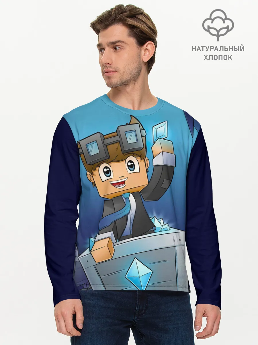 Мужской лонгслив базовый / Minecraft