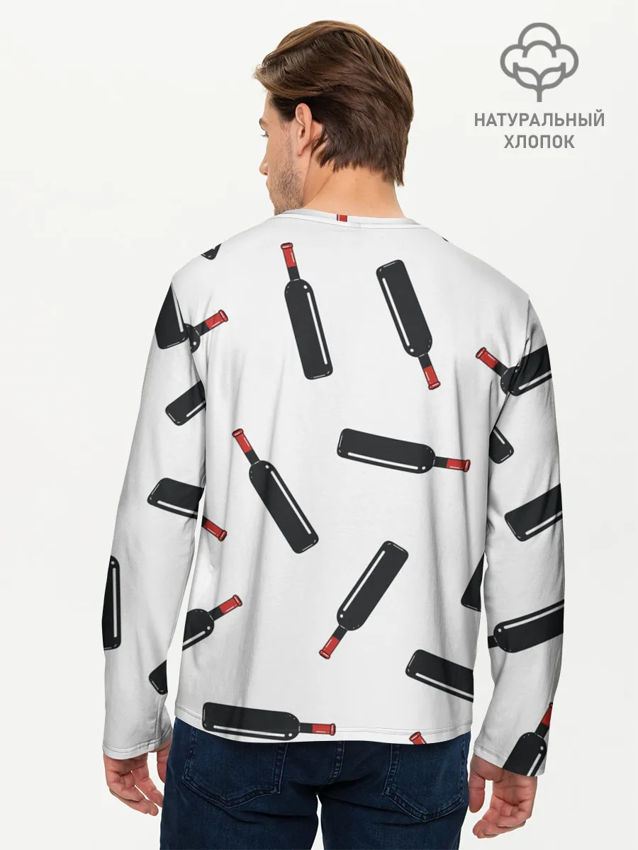 Мужской лонгслив базовый / винишко