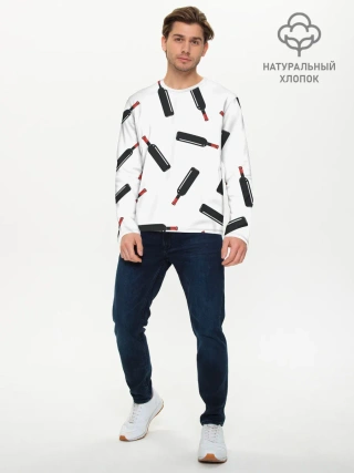 Мужской лонгслив базовый / винишко