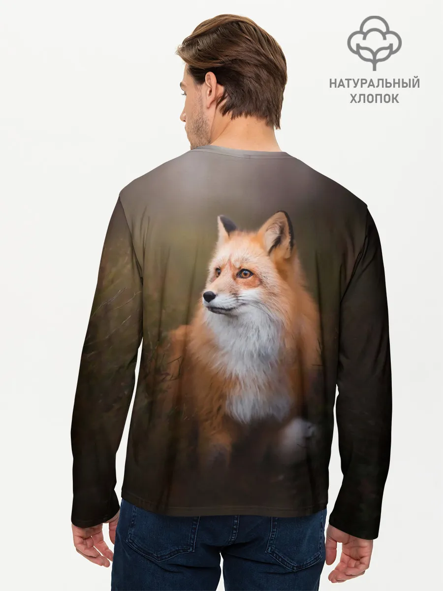 Мужской лонгслив базовый / Лиса-охотница