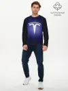 Мужской лонгслив базовый / Космические технологии TESLA