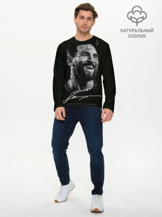 Мужской лонгслив базовый / Лионель месси с автографом