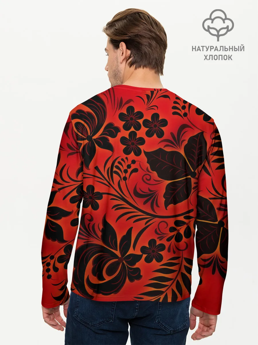 Мужской лонгслив базовый / СССР хохлома