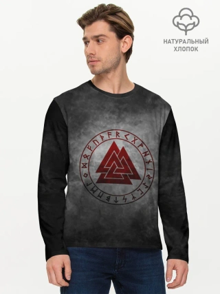Мужской лонгслив базовый / руны