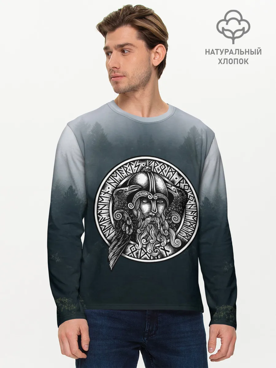 Мужской лонгслив базовый / руны