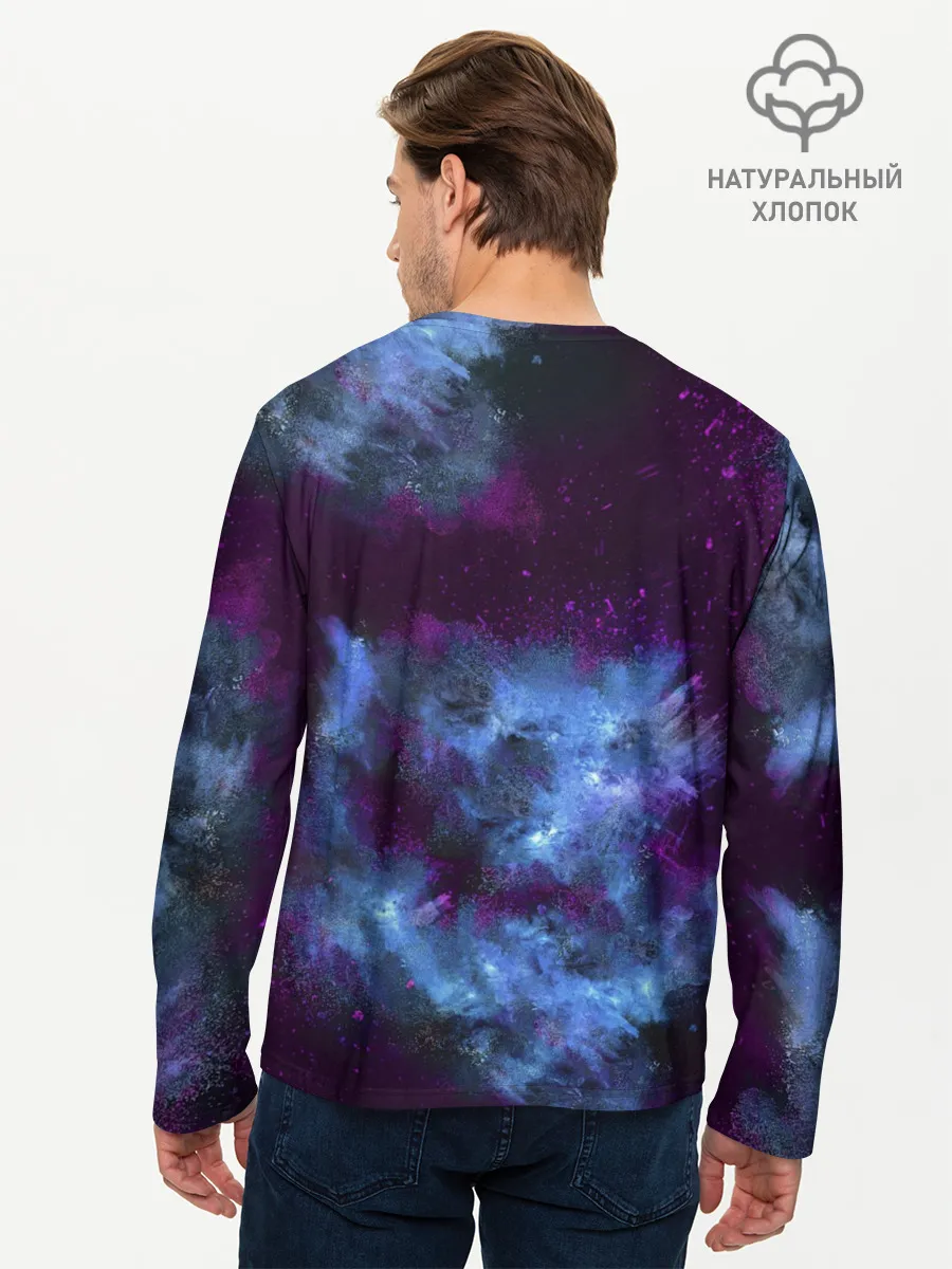 Мужской лонгслив базовый / CS GO Blue smoke