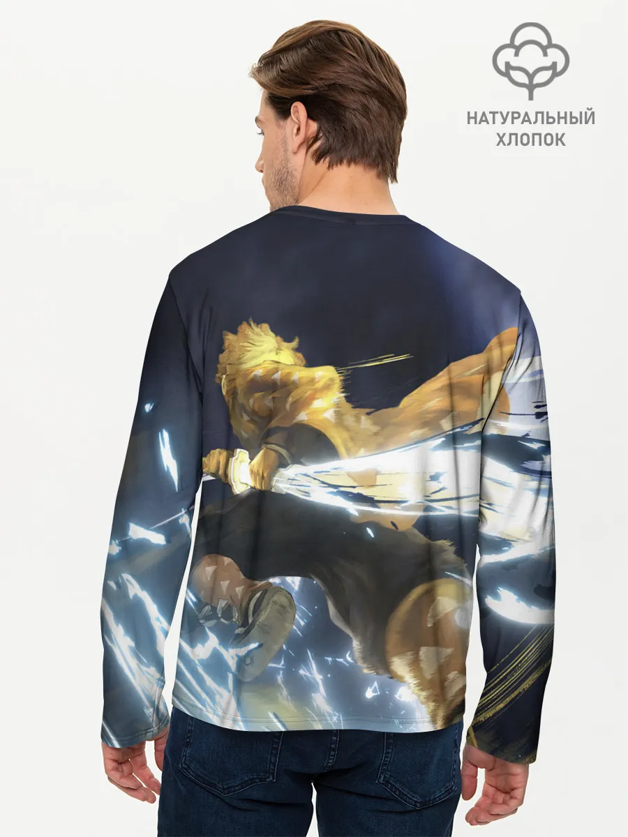 Мужской лонгслив базовый / Зиницу Агацума Бог ГРОМА