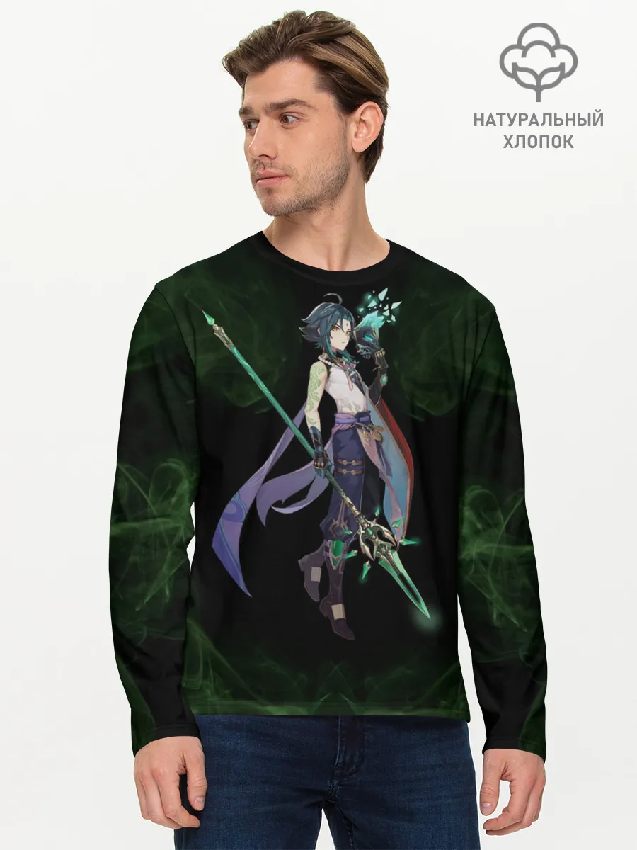 Мужской лонгслив базовый / Genshin Impact - Xiao