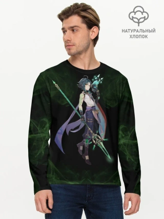 Мужской лонгслив базовый / Genshin Impact - Xiao