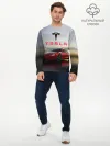 Мужской лонгслив базовый / Tesla Roadster