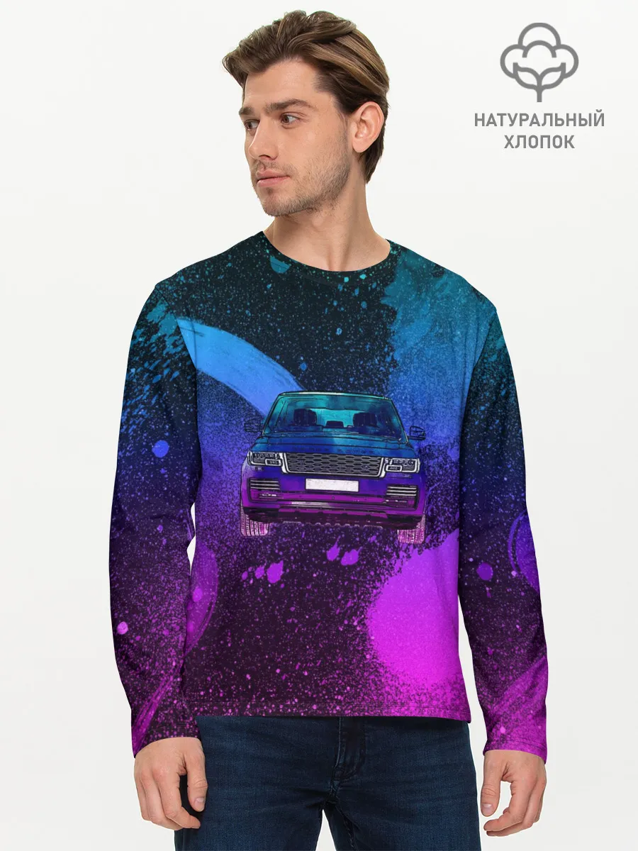 Мужской лонгслив базовый / LAND ROVER NEON