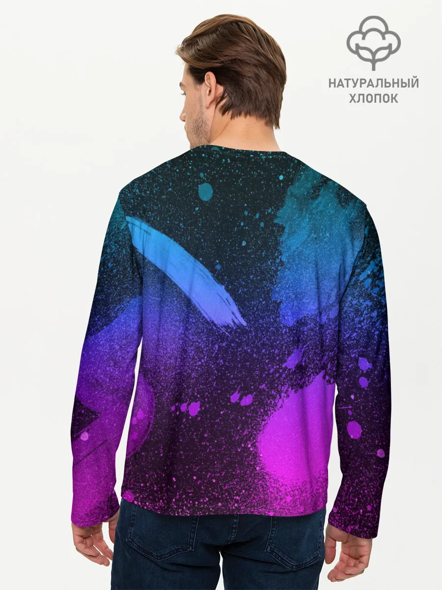 Мужской лонгслив базовый / LAND ROVER NEON