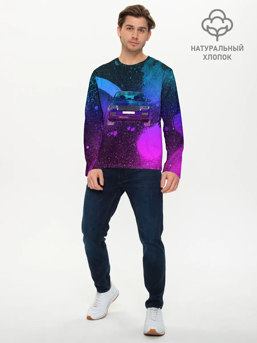 Мужской лонгслив базовый / LAND ROVER NEON