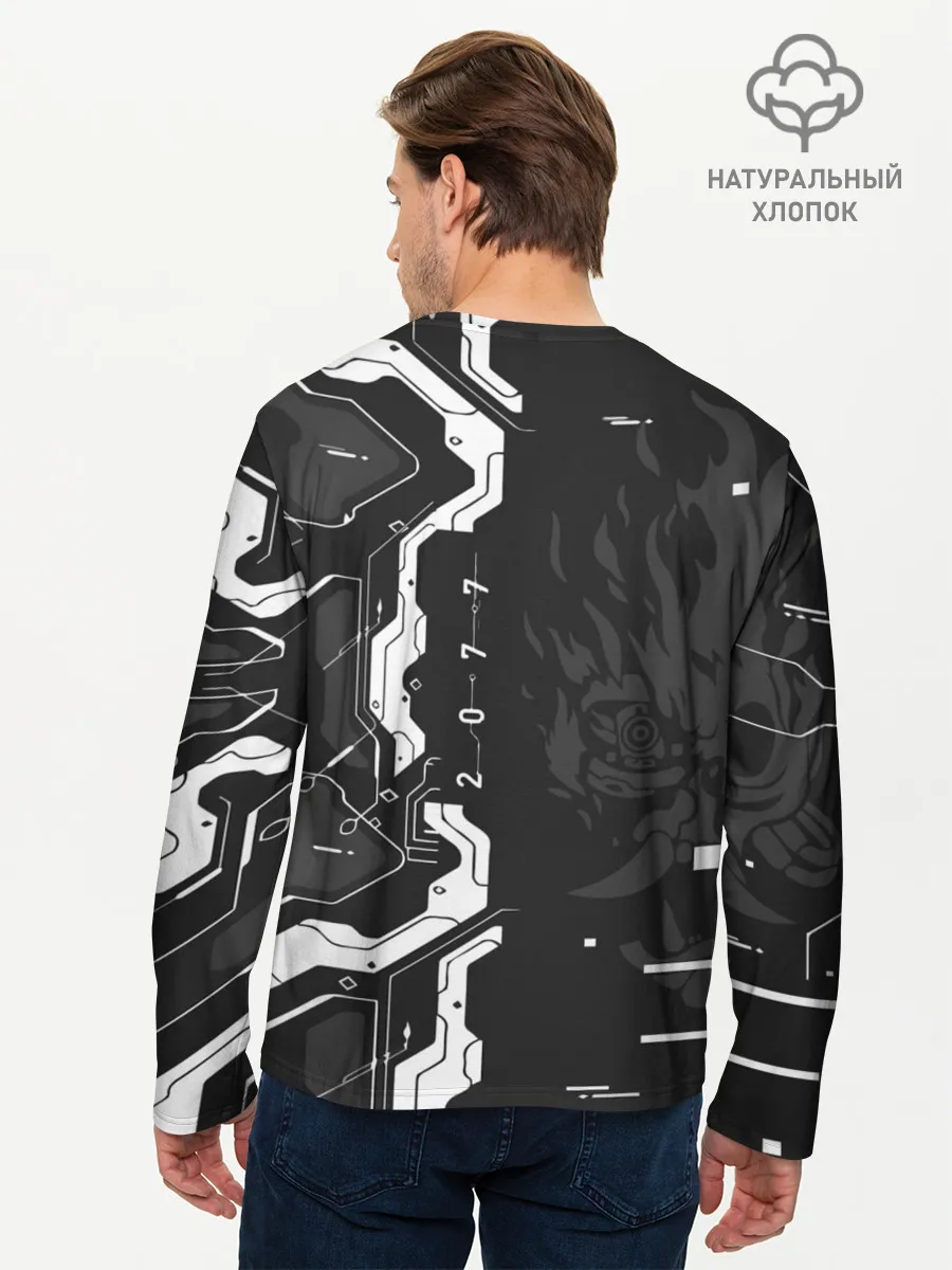 Мужской лонгслив базовый / Cyberpunk 2077 Tech