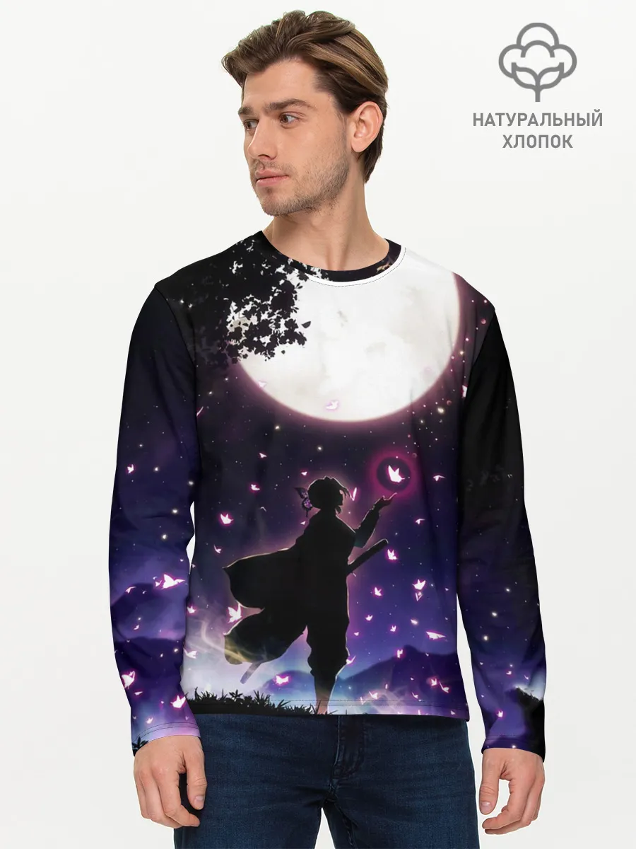 Мужской лонгслив базовый / Шинобу Кочо Клинок демонов