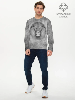 Мужской лонгслив базовый / Лев