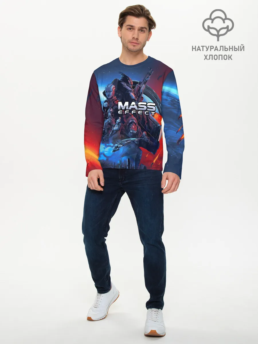 Мужской лонгслив базовый / Mass EFFECT Legendary ed