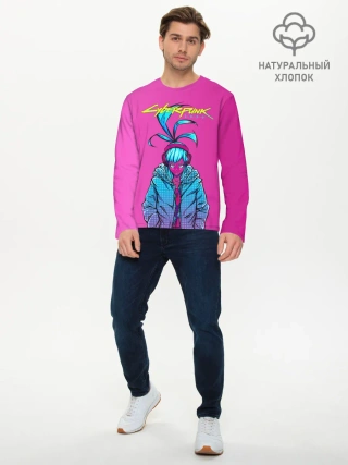 Мужской лонгслив базовый / Cyberpunk 2077