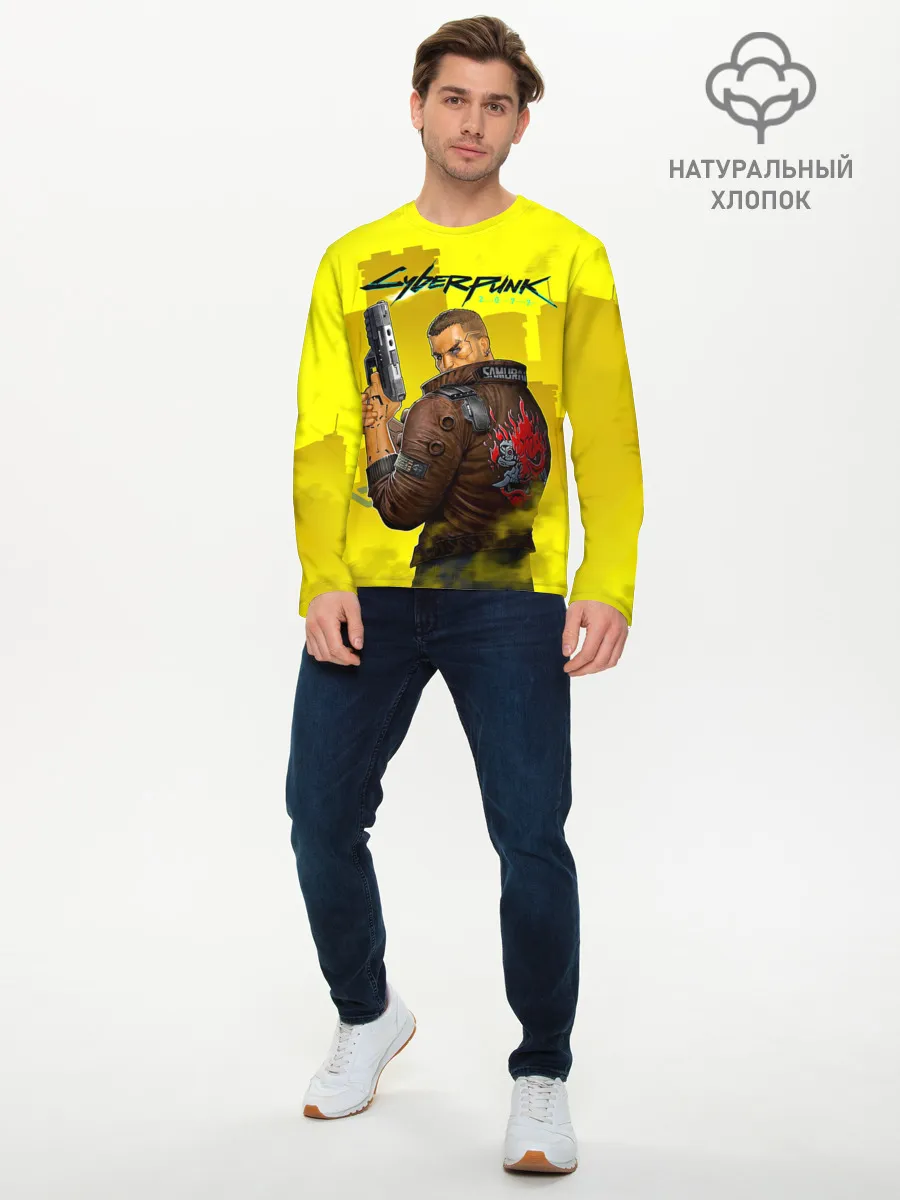 Мужской лонгслив базовый / Cyberpunk 2077