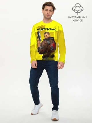 Мужской лонгслив базовый / Cyberpunk 2077