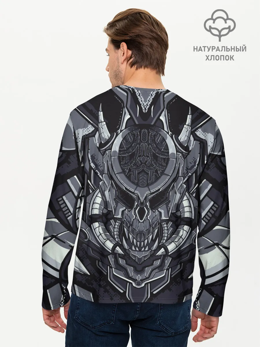 Мужской лонгслив базовый / Механический робот