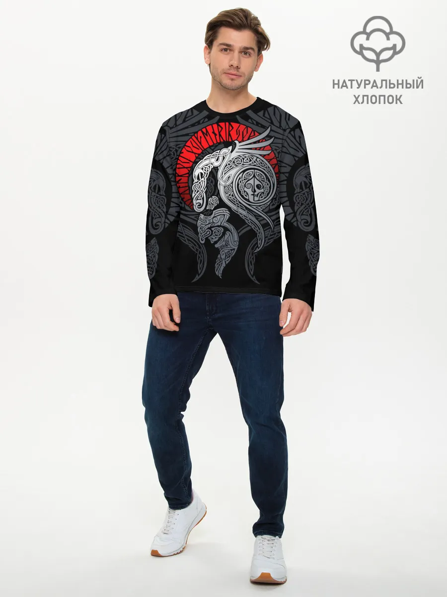 Мужской лонгслив базовый / Демон