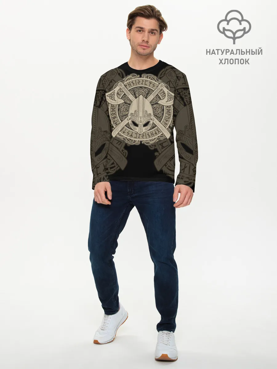 Мужской лонгслив базовый / Воин