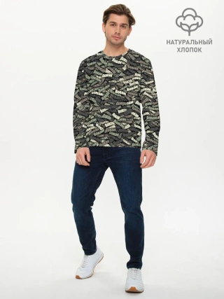 Мужской лонгслив базовый / Камуфляж - Вован