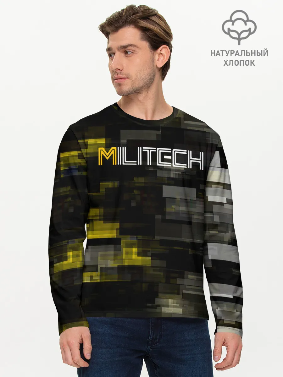 Мужской лонгслив базовый / MILITECH камуфляж Cyberpunk 2077